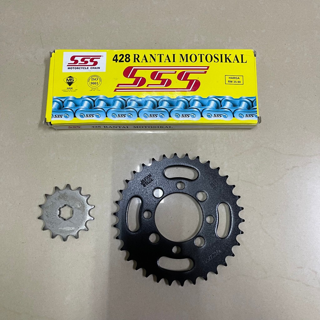 SUZUKI RC80 RC100 RC110 BEST RC RC 80 RC 100 SPROCKET SET 428 WITH ...