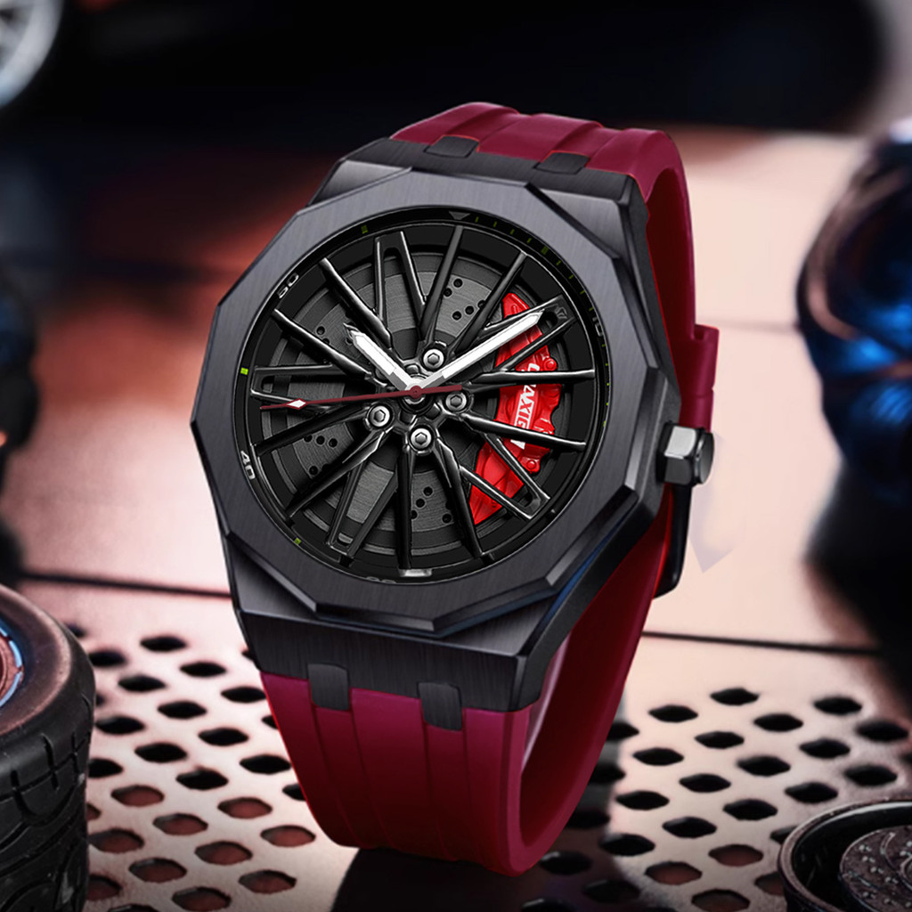 Fashion Wheel Rim Watch Men Luxury Design Quartz Wristwatch Super Car ...