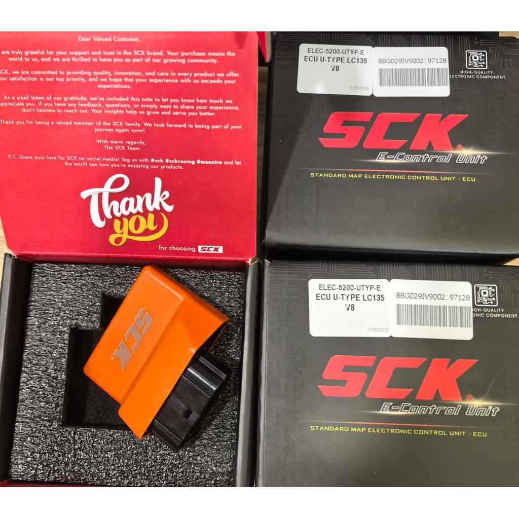 100% ORIGINAL -SCK RACING YAMAHA LC135 V8 ECU UNIT -NOT CUT RPM ...