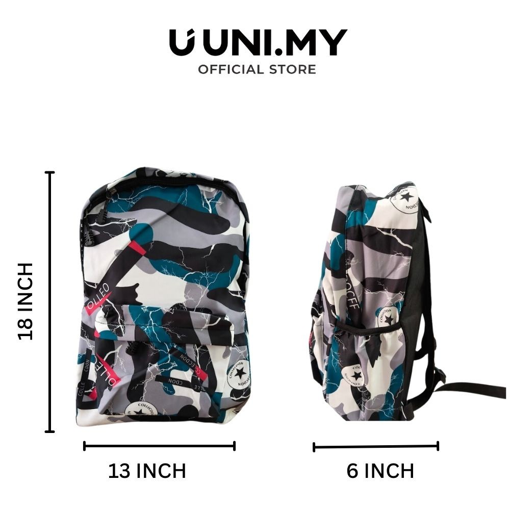 Beg Sekolah Student Backpack – Large Capacity Waterproof Schoolbag ...