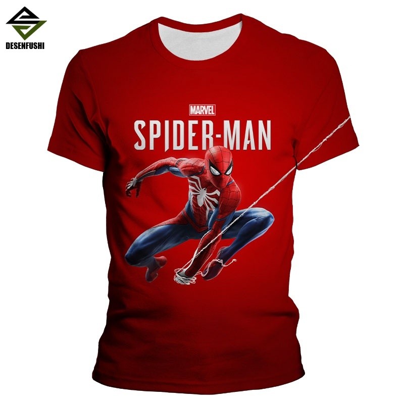 2021 New Summer Spider-Man Printed 3D T-shirt Men Women Summer Cool ...