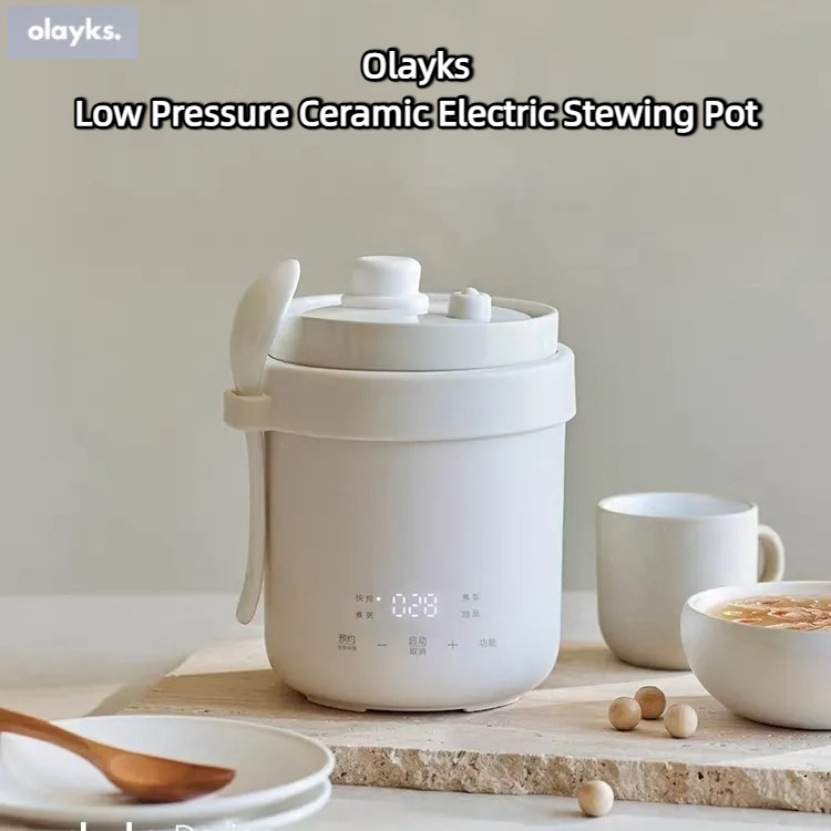 Olayks Micro Pressure Rice Cooker 0.6L Ceramic Electric Cooker Stew Pot ...