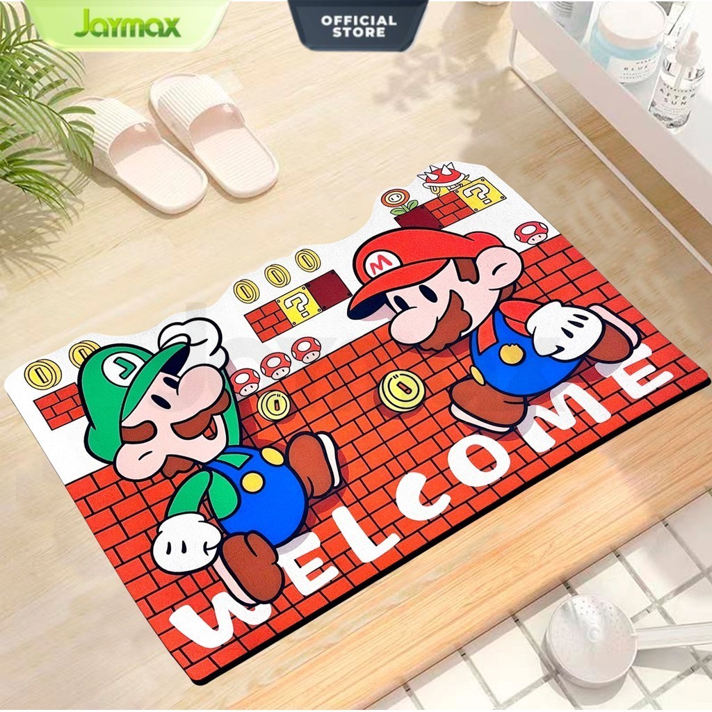 MR MAT Diatomite Doormat 40x60cm Nintendo Edition Mario Bros Character ...