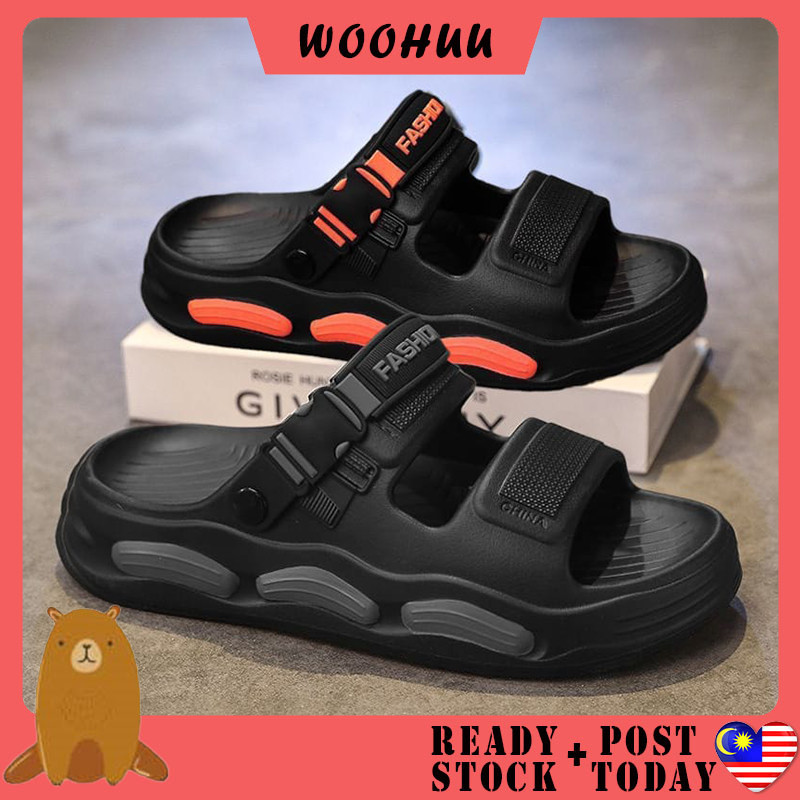 READY STOCK WOOHU Thick Shoes Men Soft Comfortable Soft Slippers Shoes ...