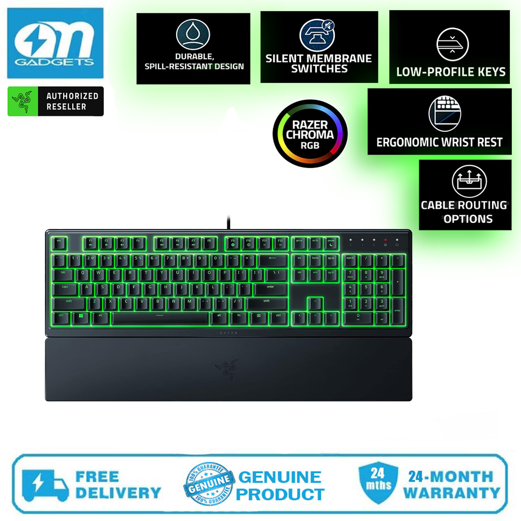 Razer Ornata V3 X Gaming Keyboard: Low-Profile Keys - Silent Membrane ...