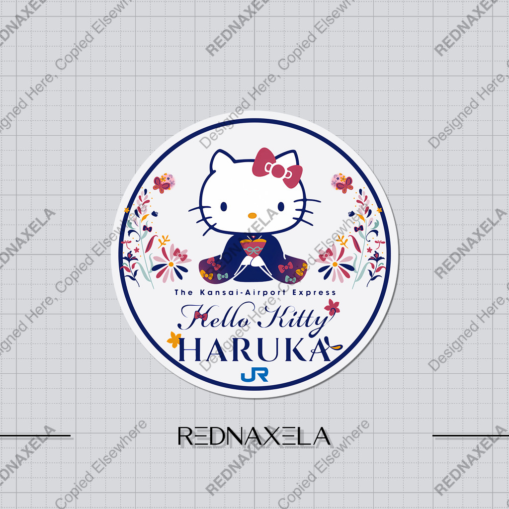 Japan Railway Hello Kitty Haruka Vinyl Sticker Suitcase Travel Sticker ...