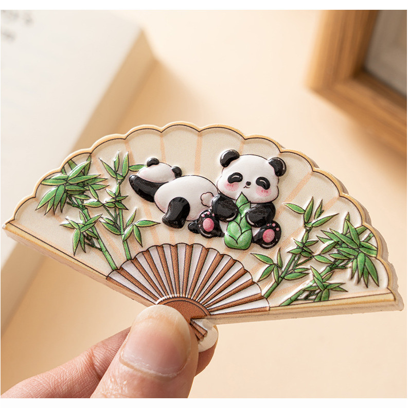 Chinese Sichuan Panda Fridge Magnet Creative Opera Character Magnetic ...