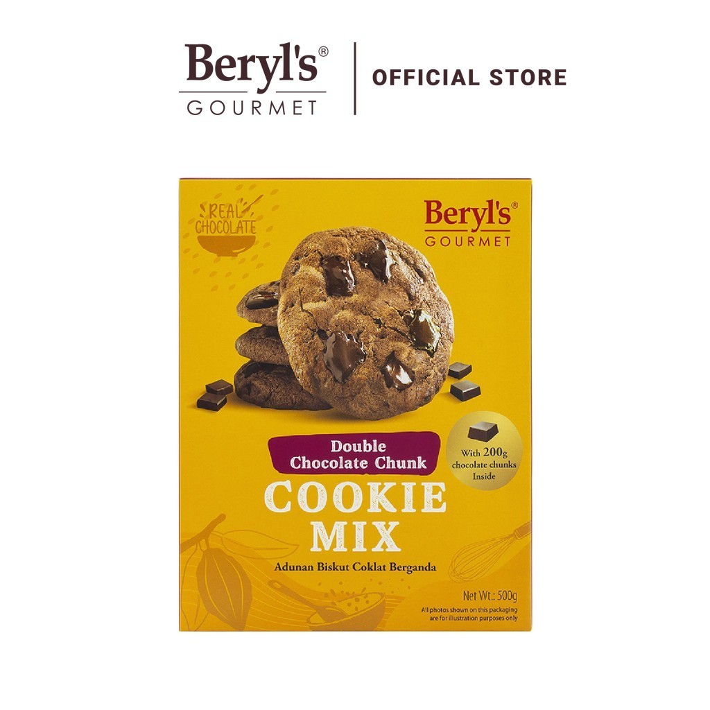 Beryl's Gourmet Double Chocolate Chunk Cookie Baking Mix (500g ...