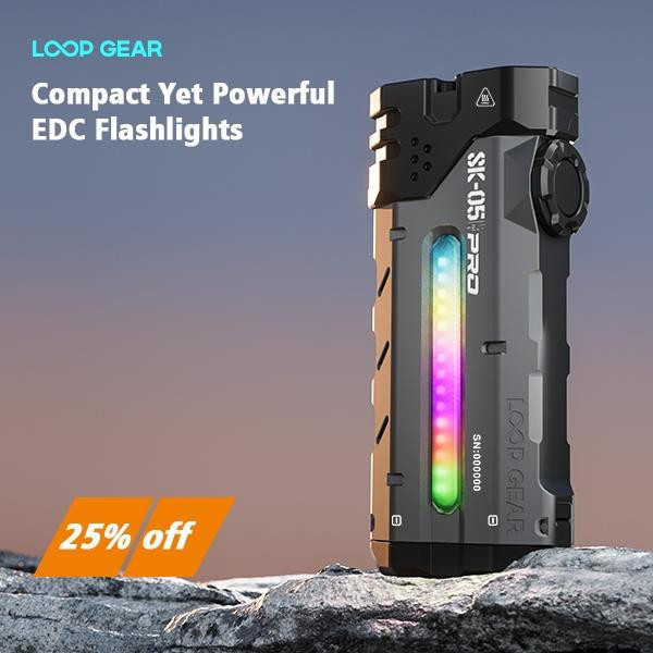 LOOP GEAR SK05 Pro Flat EDC Flashlight, 4360 Lumens Powerful ...