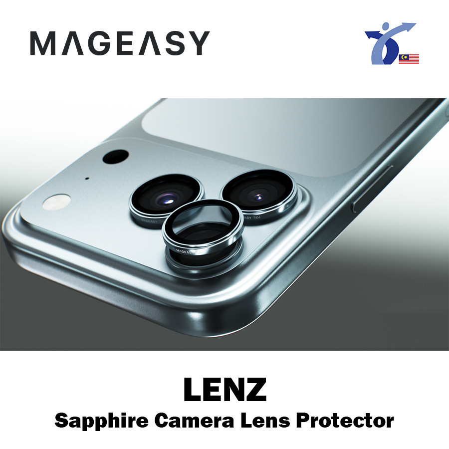 MAGEASY Lenz Sapphire Camera Lens Protector compatible for i17 Series ...