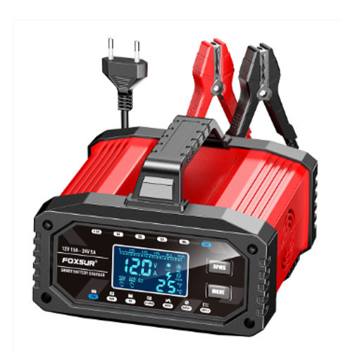 FOXSUR 6V/12V 1.5A/15A/12V6A/7A/10A Car & Motorcycle Battery Charger ...