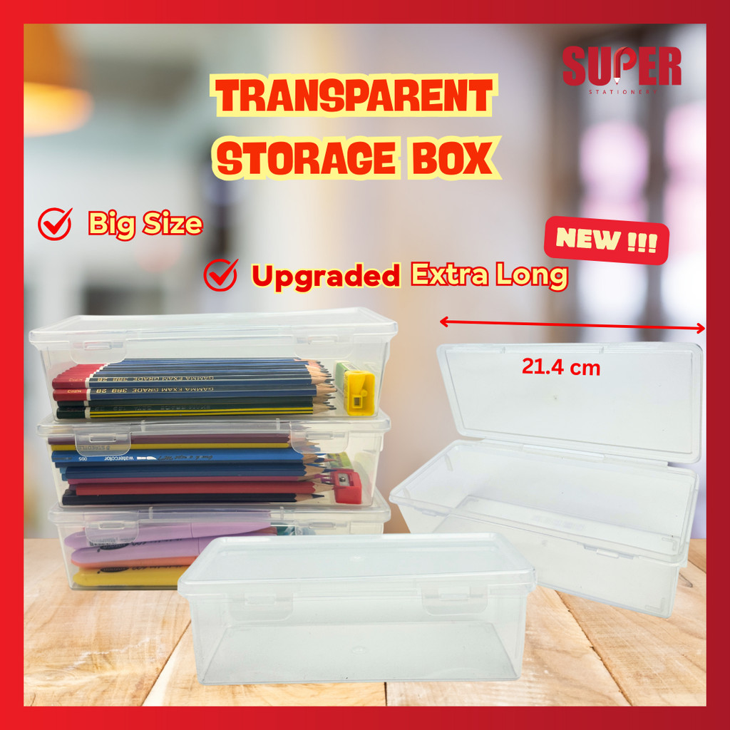 [Super Stationery] YOSOGO SIZE BARU Kotak Plastik Lutsinar / NEW SIZE ...