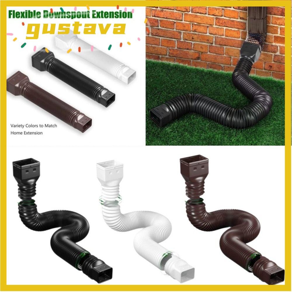 GUSTAVA Rain Gutter Downspout Extensions, Retractable Rainwater ...