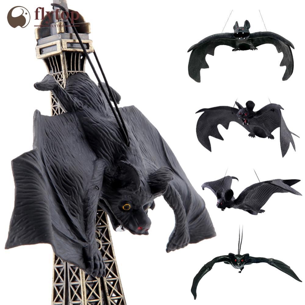 FLYTOP Halloween Hanging Bat Ornaments Realistic Simulation Holiday ...