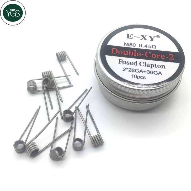 YGS 10pcs/box Nichrome Fused Clapton Coils Double/Tri/Four-Core Ni80 0 ...