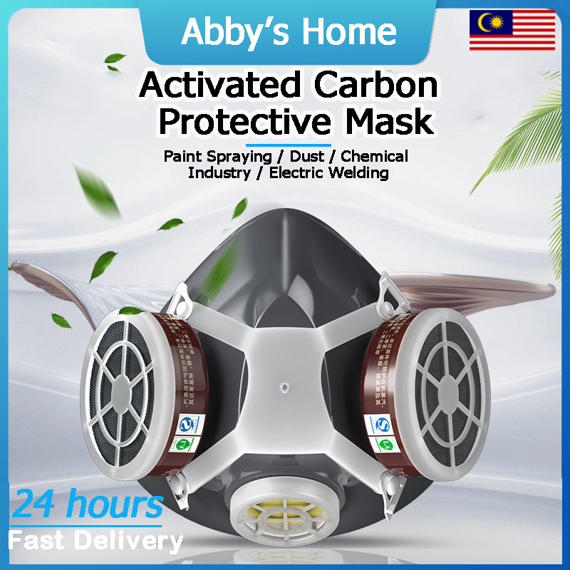 3M Gas Mask 100% Breathable Mask 6502-7 In 1 Dust Mask Respirator Mask ...