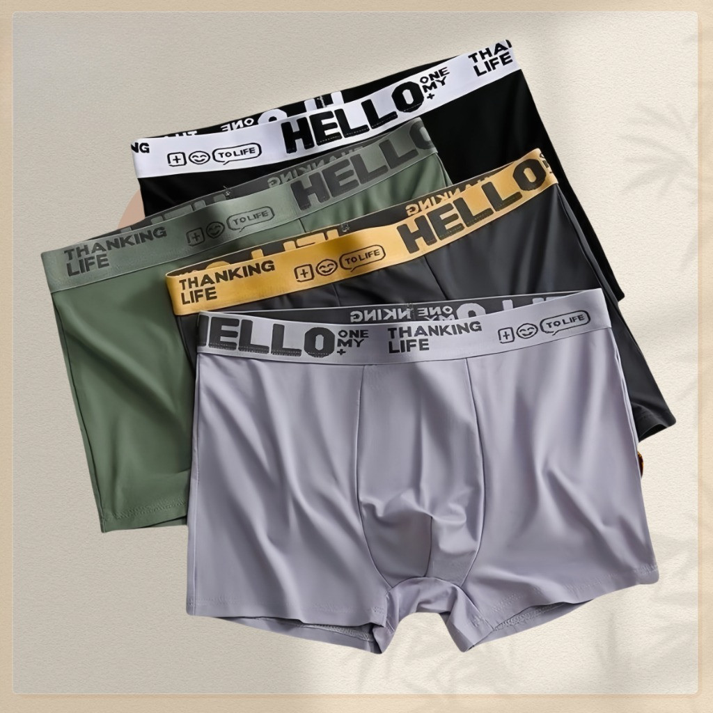 5PC Boxer Lelaki, HELLO Men Underwear Hello Boxer lelaki, Sesuai untuk ...