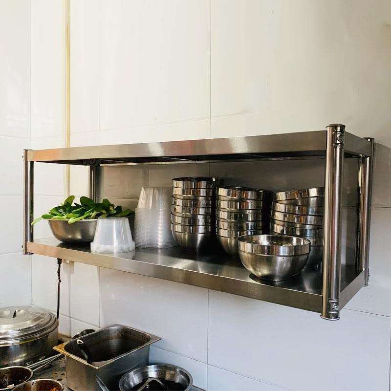 Kitchen Rack 3-layer wall-mounted shelf stainless steel rack storage ...