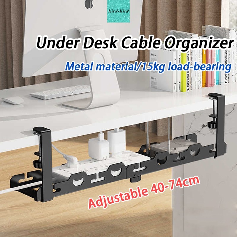 Under-desk cable organizer / under-desk cable rack / desktop socket ...