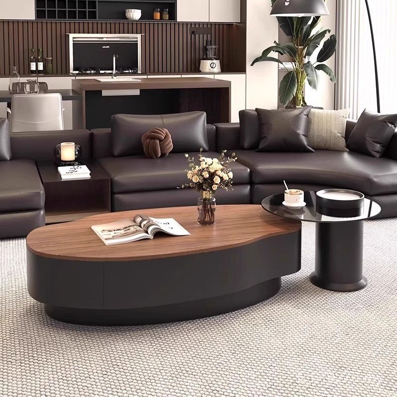 New Style Medieval Style Coffee Table Combination Solid Wood Tea Table ...