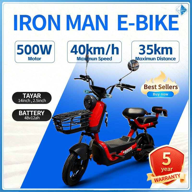 FERSON IRON MAN Electric Bike | 48V 12Ah / 20Ah Lead Acid Battery ...