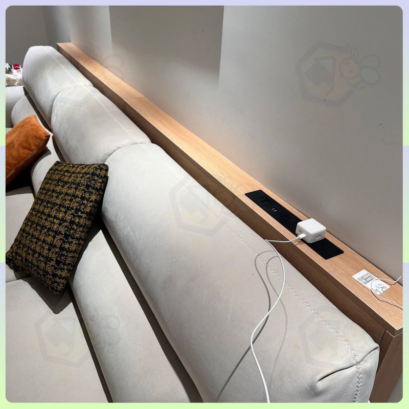 Sofa rear storage rack, ultra-narrow socket hole, long table, electric ...