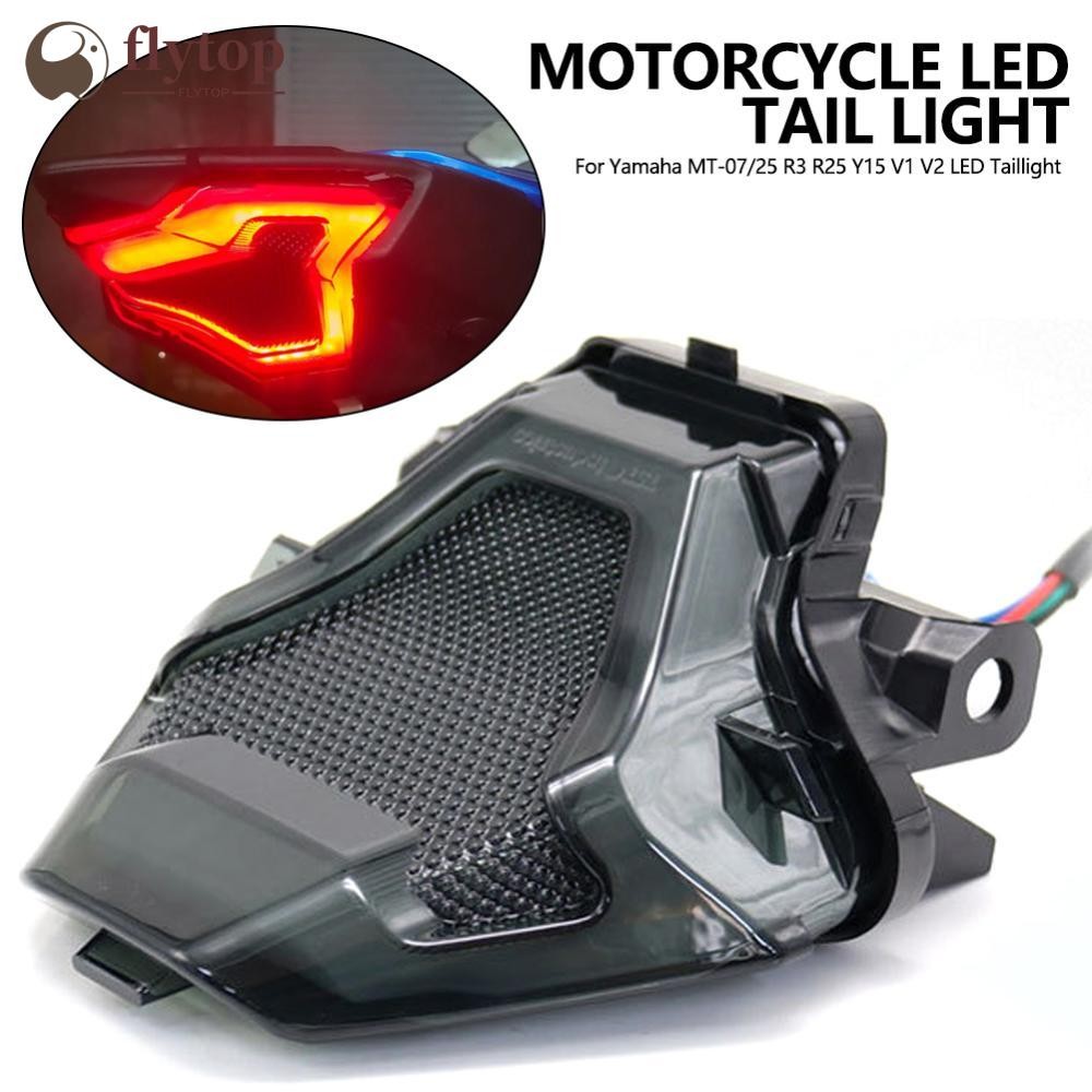 FLYTOP Motorcycle LED Tail Light Rear Brake Lamp Integrated Turn Signal ...