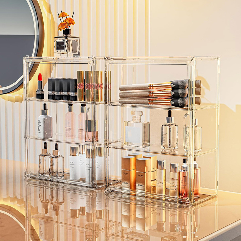 Batik 3 Layers Acrylic Display Rack Transparent Ladder Anime Car Model ...