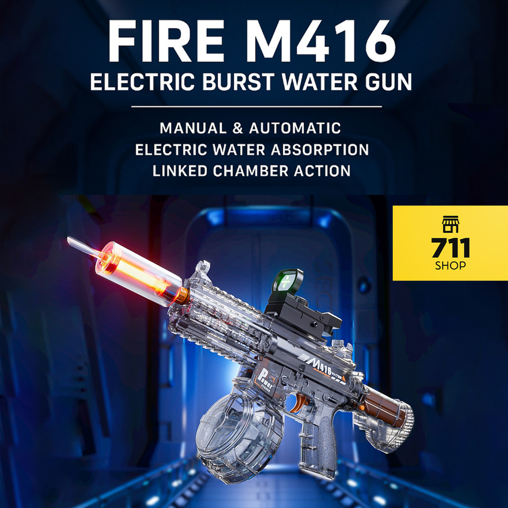 M416 Electric Water Gun Automatic Blaster Kids Beach Toy Guns Recoil ...