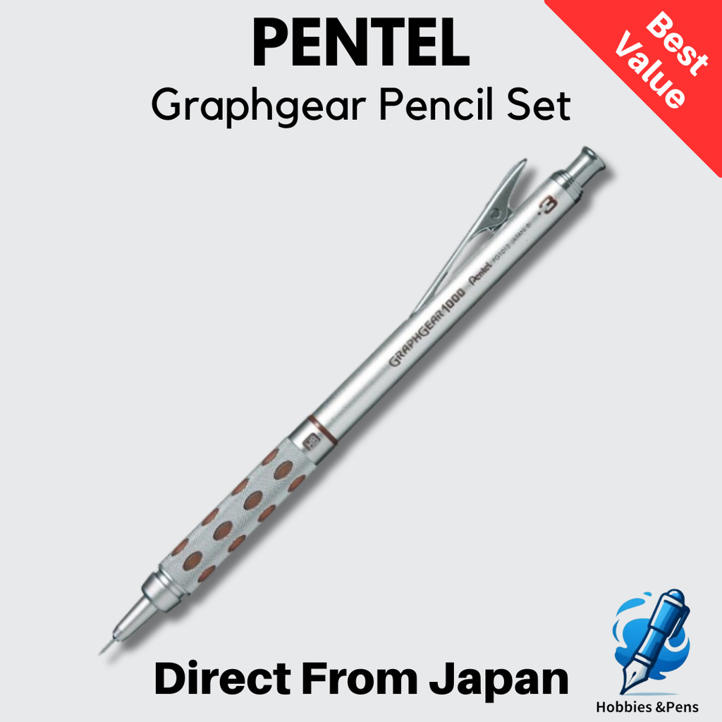 Pentel Mechanical Pencil Graph Gear 1000 PG1013 0.3mm Silver Pentel ...
