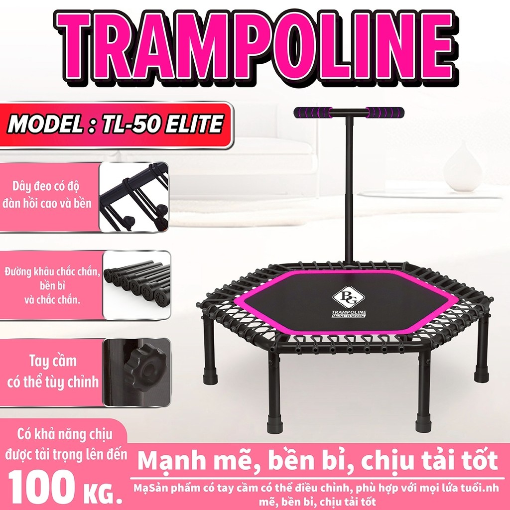 XO (OFF)-TP50- ELITE Premium Thai Trampoline 50inch ELITE spring-loaded ...