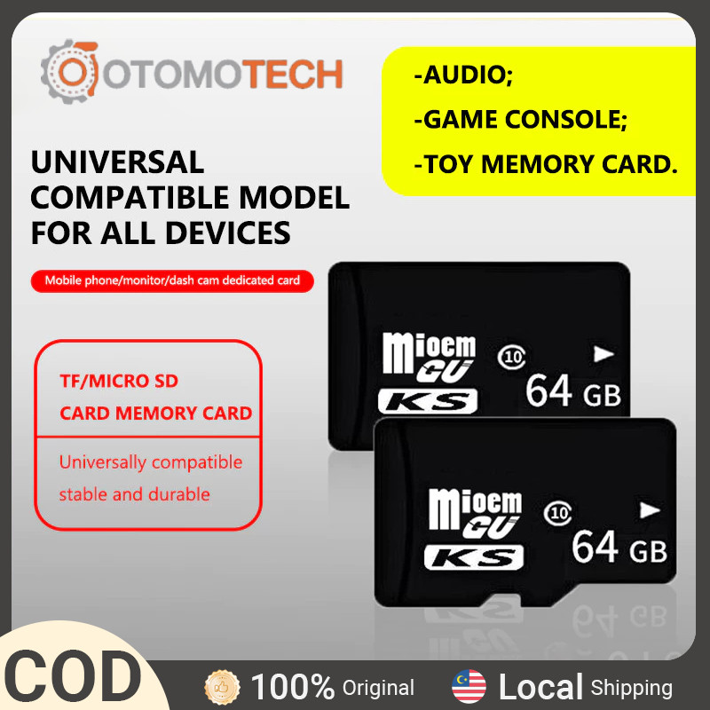 64GB Class 10 U3 Memory Card - 100MB/s for Security Cameras, High ...