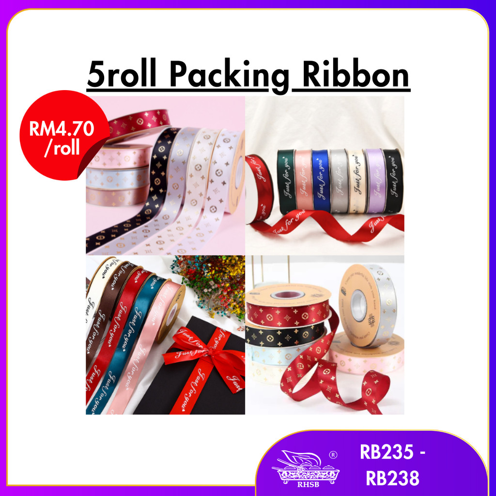 5ROLL (33m X 2.5cm) / JUST FOR YOU /ALWAYS BY YOUR SIDE /WORDING RIBBON ...