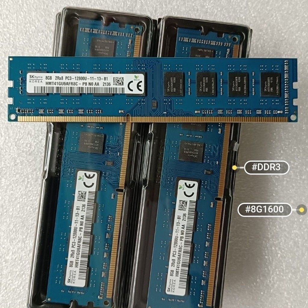 SK Hynix Particles Third Generation Memory Strip 8g DDR3 1600 Desktop ...
