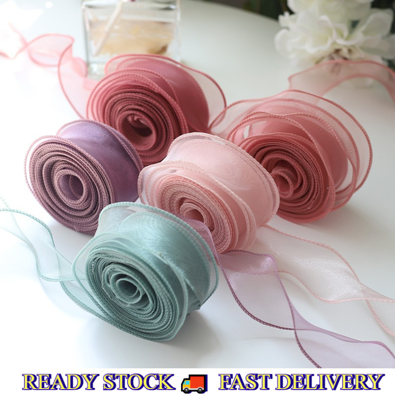 10Yards/Roll Fishtail Ribbon Organza Satin for Wedding Decor, Gifts ...
