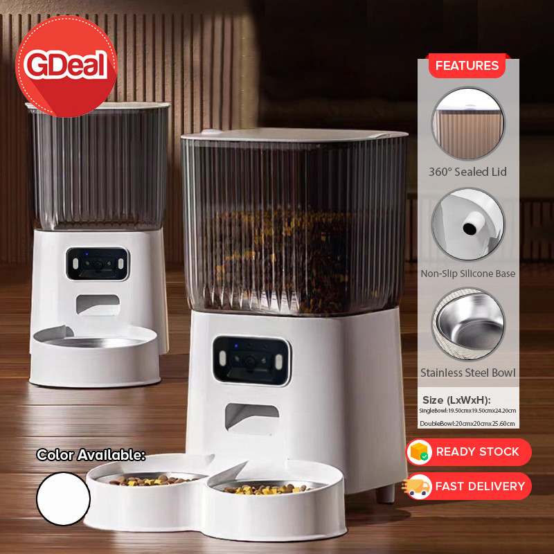 Image showcasing GDeal 5L Cat Feeder Automatic Dog Food Dispenser With Camera Video ...