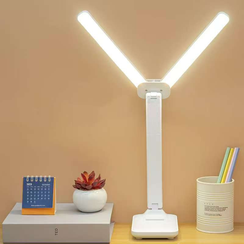 Lampu Meja LED Lipat Asrama Pejabat Bilik Tidur Usb Rechargeable LED ...