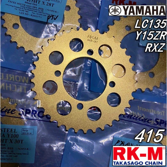 LC135 / RXZ / Y125 / Y100 / Y110 RK-M RKM STEEL SPROCKET * KIWI GOLD ...