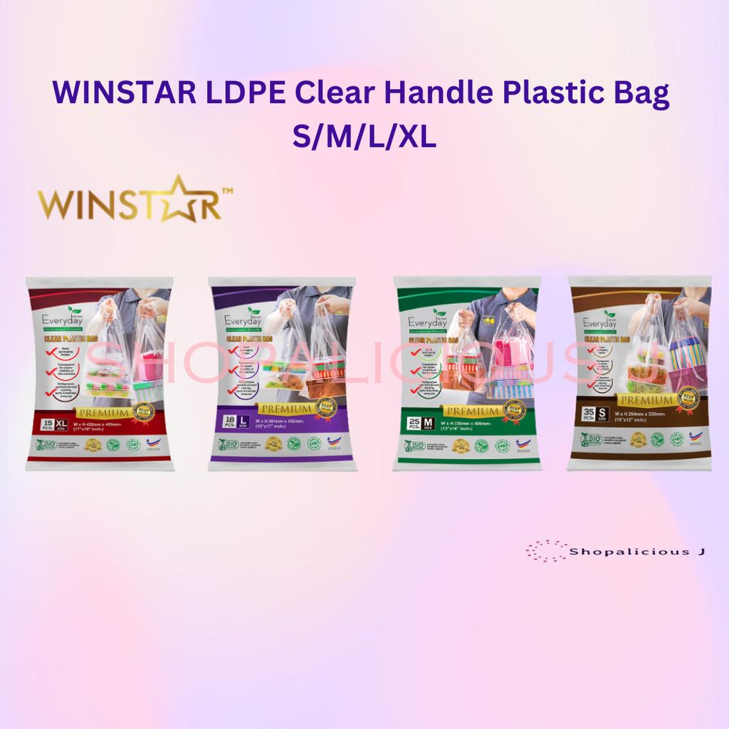 Winstar LDPE Oxo Bio Transparent Clear Plastic Singlet Bag / Beg ...