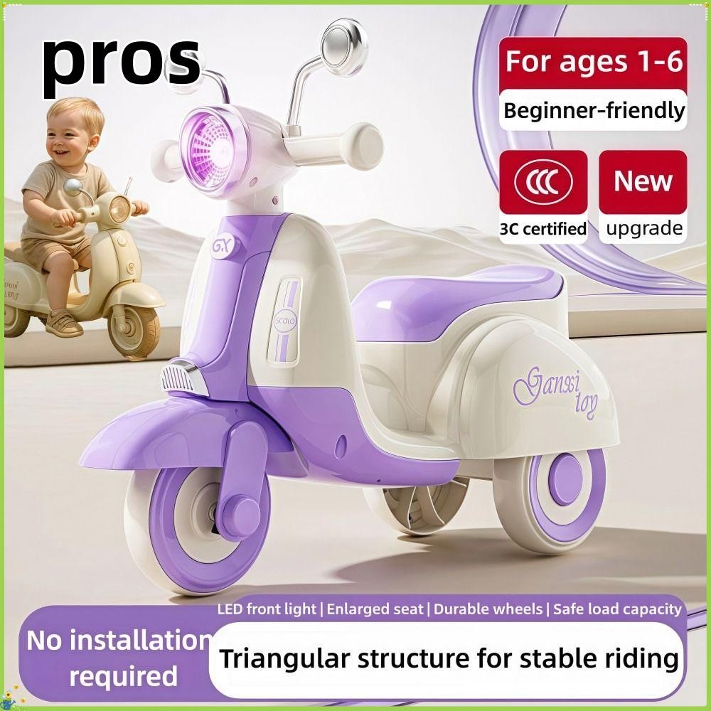 PROS Children Balance Motorcycle, Multifunction Three Wheels Baby Bike ...