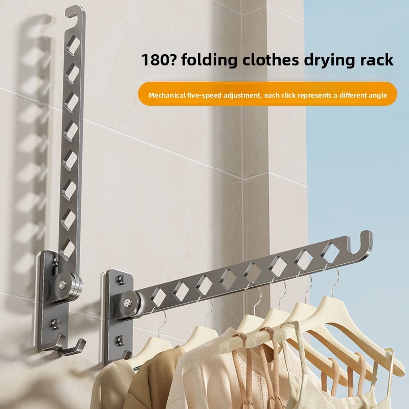 Folding Drying Rack Balcony Indoor Wall-Mounted Window Hanger ...