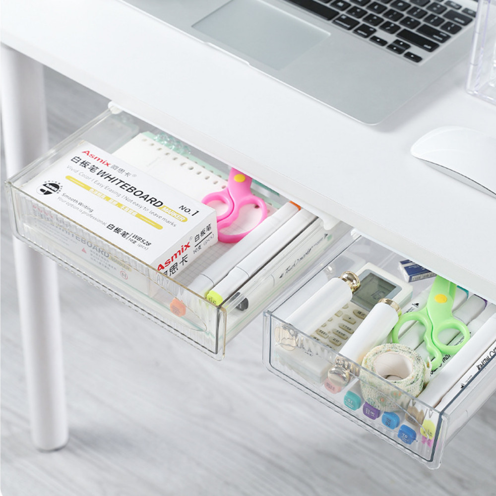 SAVE Multi-Purpose Under Desk Drawer Organizer Hidden Drawer Under ...
