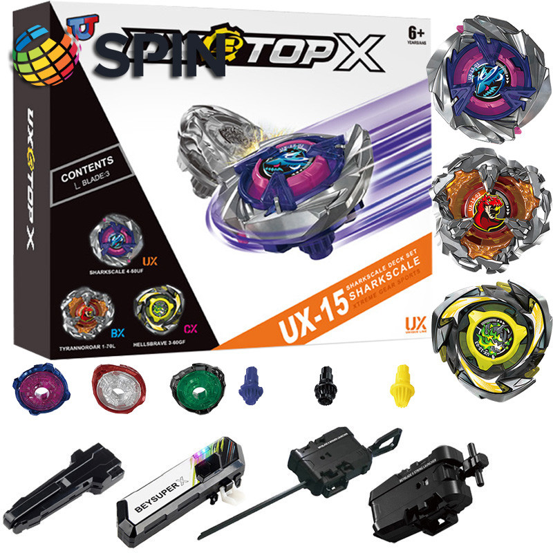 Beyblade X UX-15 Shark Scale Deck Set Beyblade Xtreme with Launcher Led ...