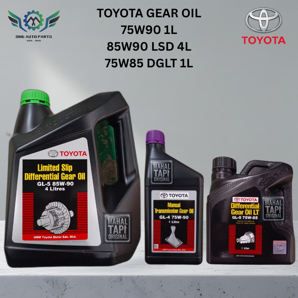 TOYOTA MANUAL TRANSMISSION GEAR OIL 75W90 1L / LSD GEAR OIL 85W90 4L ...