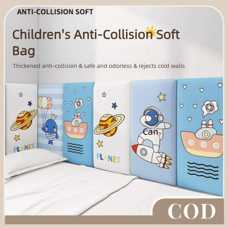 Baby Safety Wall Pad Cartoon Soft Cushion Wall Protector Anti Collision ...