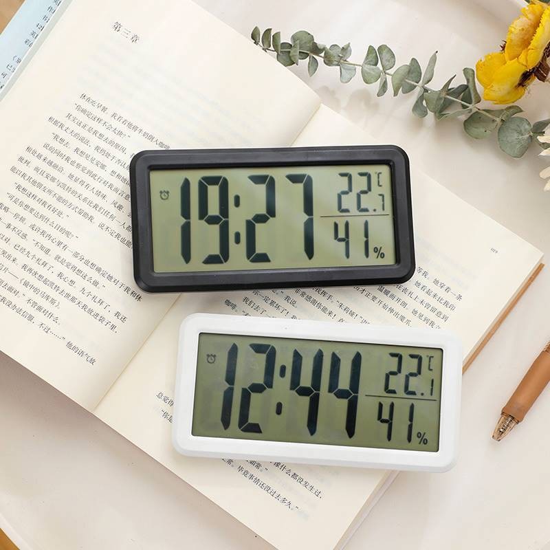 Jam Kelembapan Suhu Jam Dinding Elektronik Desktop Peti Sejuk Magnet ...