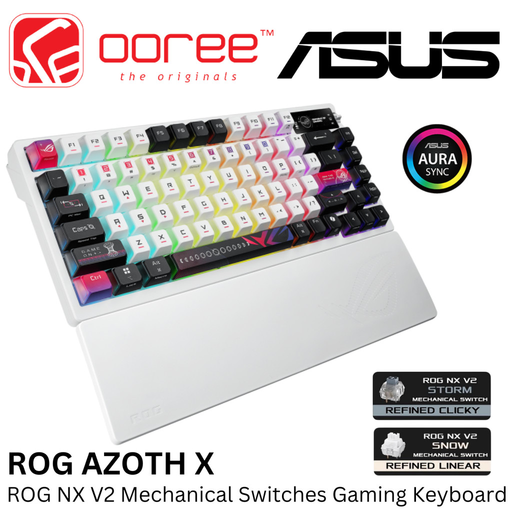 ASUS ROG AZOTH X 75% CUSTOM GAMING KEYBOARD M704 WITH HOT-SWAPPABLE ROG ...