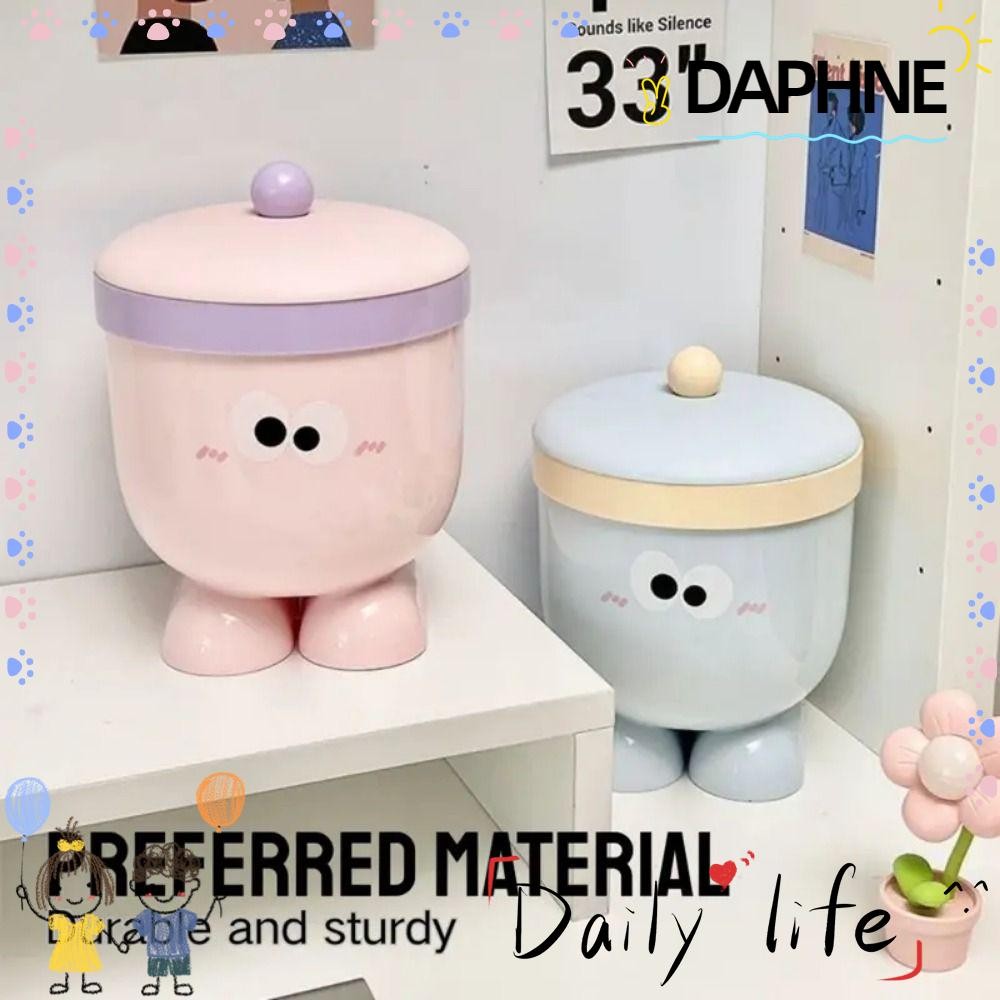 DAPHNE-HOME Garbage Bin, Plastic Bedroom Wastebasket Desktop Trash Can ...