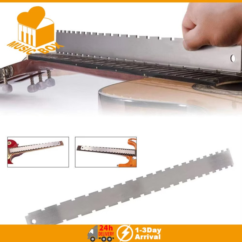 1 Pc Guitar Neck Notched Straight Edge Ruler Stainless Steel Guitar ...