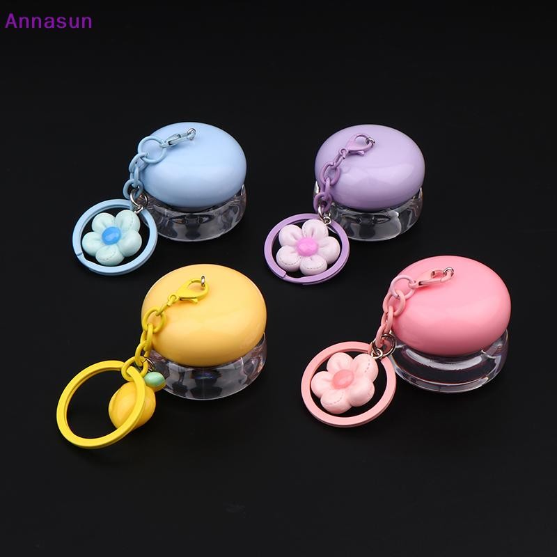 Annasun 1 Pcs 5g Mini Empty Plastic Lip Mask Jars With Keychain Pendant ...